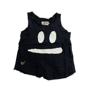 Nununu Smirk Muslin Tank Top in Black